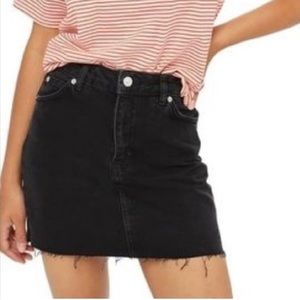 Topshop moto distressed mini skirt